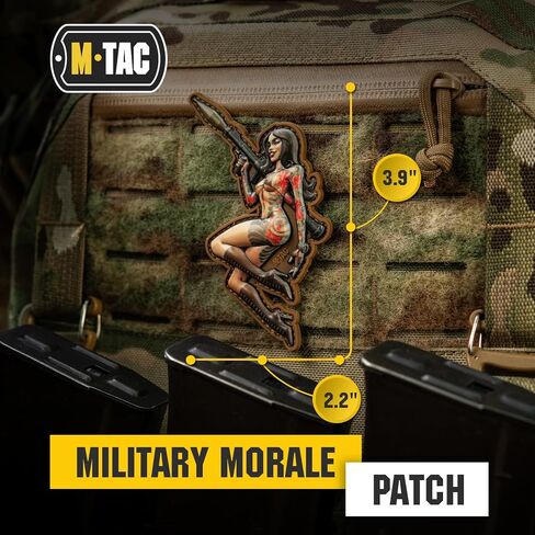 M-Tac Morale Patch Tactical Girl - PVC Tactical Military Patch with Hook Fastener Backing - Real-Looking Patches for Vest, Backpacks, Hats (#7 Japan) in Saudi Arabia