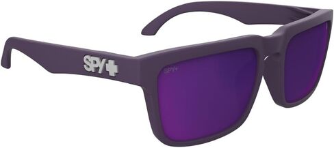 SPY Unisex-Adult Round Helm Matte Plum Happy Gray Green Dark Purple Mirror, Multi, One Size in Saudi Arabia