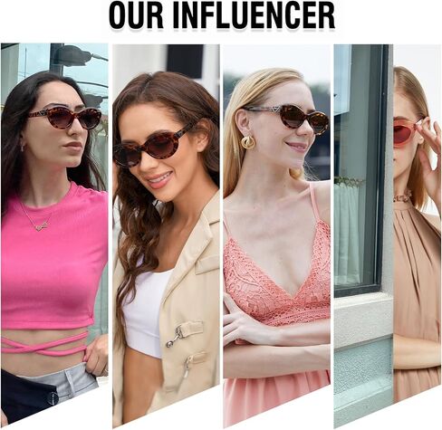 DUCO Retro Oval Sunglasses for Women Clout Glasses Vintage Polarized Cat Eye Sun Glass UV 400 Protection 1223 in Kuwait