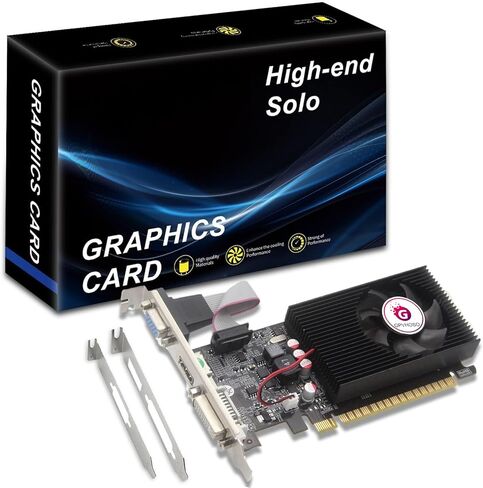 بطاقة رسومات GT 730 سعة 4 جيجابايت DDR3، 128 بت DirectX 11 PCIe x16 وحدة معالجة الرسومات الجرافيكية للكمبيوتر منخفضة المستوى للعمل، بطاقة فيديو للألعاب لسطح المكتب بمخرج VGA/DVI-D/HDMI تدعم 2K مع دعامة in Kuwait