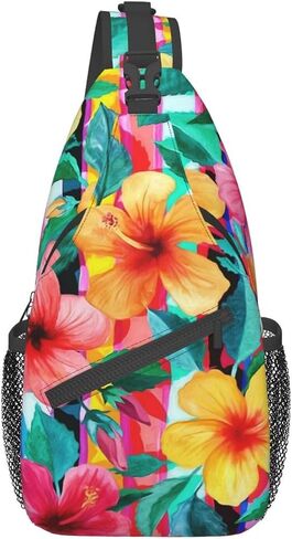 Hawaii Hawaiian Sling Bag,Multipurpose Crossbody Backpack Shoulder Chest Bag for Women Men Travel Hiking Daypack in Saudi Arabia