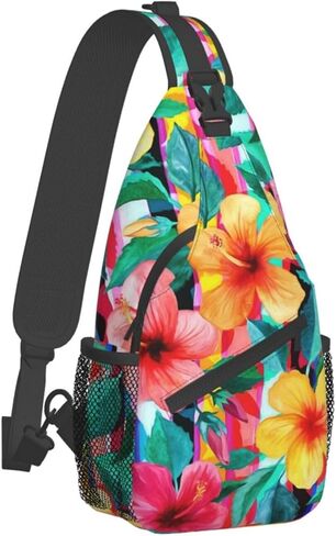 Hawaii Hawaiian Sling Bag,Multipurpose Crossbody Backpack Shoulder Chest Bag for Women Men Travel Hiking Daypack in Saudi Arabia