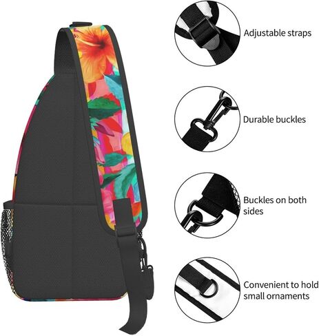 Hawaii Hawaiian Sling Bag,Multipurpose Crossbody Backpack Shoulder Chest Bag for Women Men Travel Hiking Daypack in Saudi Arabia