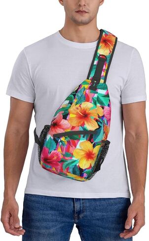 Hawaii Hawaiian Sling Bag,Multipurpose Crossbody Backpack Shoulder Chest Bag for Women Men Travel Hiking Daypack in Saudi Arabia