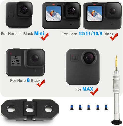 FiTSTILL Replacement Folding Fingers with 1/4 Connector Port Compatible with Go Pro Hero 12/11/10/9/8 Black Go Pro Max,Adapter Mount for Housing Handle Monopod Tripod Mount in Saudi Arabia