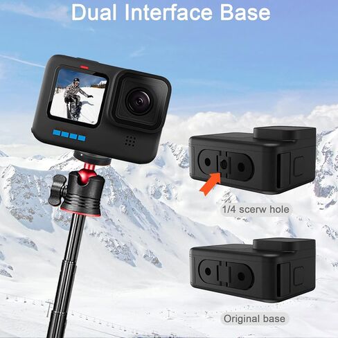 FiTSTILL Replacement Folding Fingers with 1/4 Connector Port Compatible with Go Pro Hero 12/11/10/9/8 Black Go Pro Max,Adapter Mount for Housing Handle Monopod Tripod Mount in Saudi Arabia