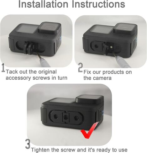 FiTSTILL Replacement Folding Fingers with 1/4 Connector Port Compatible with Go Pro Hero 12/11/10/9/8 Black Go Pro Max,Adapter Mount for Housing Handle Monopod Tripod Mount in Saudi Arabia