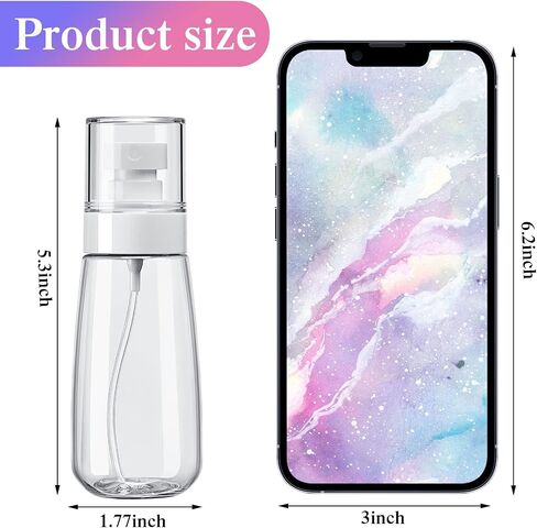 Hushee 36 Pcs Travel Spray Bottle 100 Ml/ 3.4 oz Leak Proof Fine Mist Spray Bottles Empty Mini Makeup Face Spray Bottle Clear Refillable Travel Containers for Perfume Cosmetic Essential Oil, 3 Color in Saudi Arabia