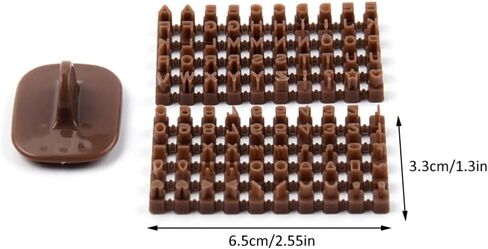 sewacc أدوات الطين رسالة طوابع الطين 2 مجموعات الفخار طوابع البلاستيك رسالة طوابع صغيرة كوكي المزخرف ختم قوالب للبسكويت كعكة الفخار الخبز مشاريع ديي أدوات الفخار in Kuwait