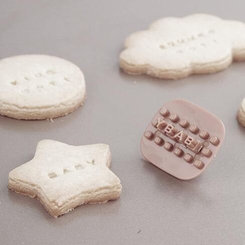 sewacc أدوات الطين رسالة طوابع الطين 2 مجموعات الفخار طوابع البلاستيك رسالة طوابع صغيرة كوكي المزخرف ختم قوالب للبسكويت كعكة الفخار الخبز مشاريع ديي أدوات الفخار in Kuwait