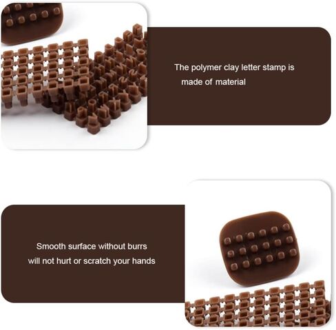 sewacc أدوات الطين رسالة طوابع الطين 2 مجموعات الفخار طوابع البلاستيك رسالة طوابع صغيرة كوكي المزخرف ختم قوالب للبسكويت كعكة الفخار الخبز مشاريع ديي أدوات الفخار in Kuwait