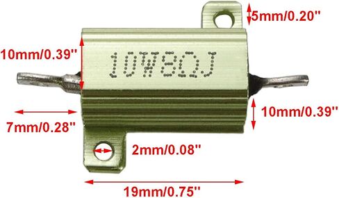 Sscon 5Pcs 10W Green Aluminum Shell Wirewound Resistor 0.1 Ohm in Saudi Arabia