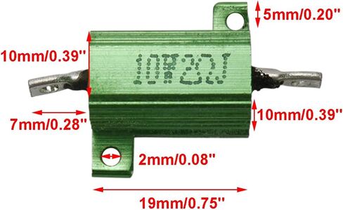 Sscon 5Pcs 10W Green Aluminum Shell Wirewound Resistor 0.1 Ohm in Saudi Arabia