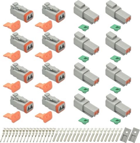 116PCS Deutsch Connector Kit, DT 2 3 4 6 8 12 Pin Connectors, IP67 Waterproof Electrical Connectors Plug with 40 Pairs Size 16 Stamped Contacts for Car Truck Boat, 116PCS(Stamped Contacts) in Saudi Arabia