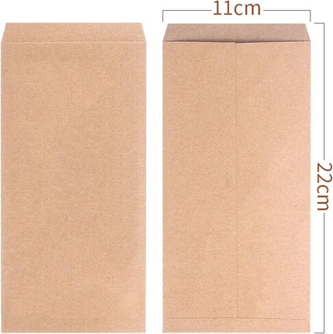 مظاريف نقدية، 4.3 × 8.7 بوصة، 50 عبوة من مظاريف نقود كرافت للنقود، والميزانية، والعملات المعدنية، والبذور، ومظاريف الودائع، وحافظ تمويل الميزانية (بني، 4.3 × 8.7 بوصة) in Kuwait