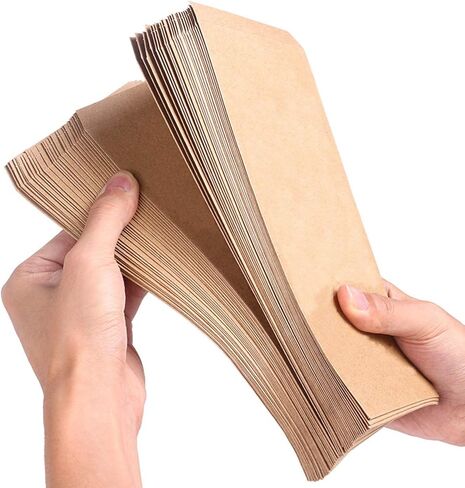 مظاريف نقدية، 4.3 × 8.7 بوصة، 50 عبوة من مظاريف نقود كرافت للنقود، والميزانية، والعملات المعدنية، والبذور، ومظاريف الودائع، وحافظ تمويل الميزانية (بني، 4.3 × 8.7 بوصة) in Kuwait