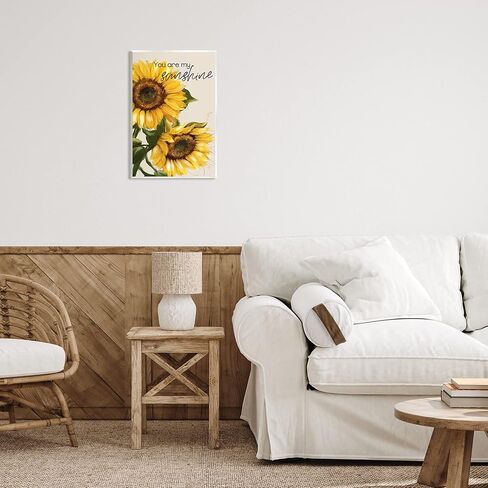 Stupell Industries، لوحة فنية جدارية خشبية بعنوان "You Are My Sunshine Sunflower Blooms"، من تصميم كونراد كنوتسن in Kuwait