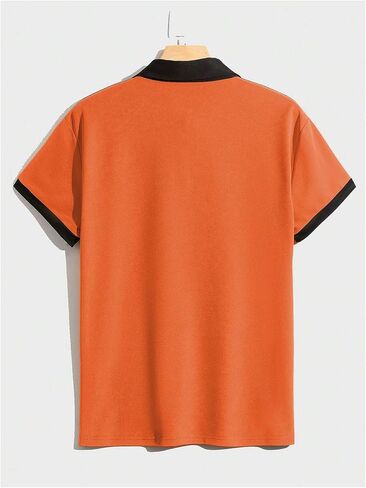 SOLY HUX Men's Button Front Golf Shirt Top Short Sleeve Collared Neck T-Shirts in Saudi Arabia