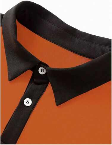 SOLY HUX Men's Button Front Golf Shirt Top Short Sleeve Collared Neck T-Shirts in Saudi Arabia