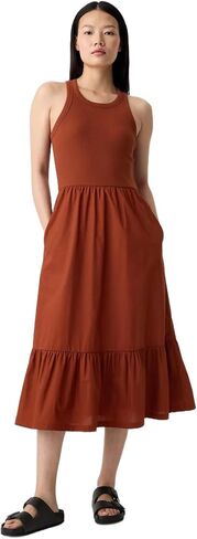 GAP Women's Mixed Media Midi Dress in Saudi Arabia
