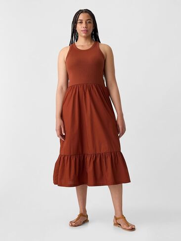 GAP Women's Mixed Media Midi Dress in Saudi Arabia