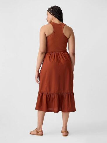 GAP Women's Mixed Media Midi Dress in Saudi Arabia