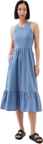 GAP Women's Mixed Media Midi Dress in Saudi Arabia