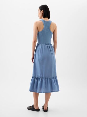 GAP Women's Mixed Media Midi Dress in Saudi Arabia