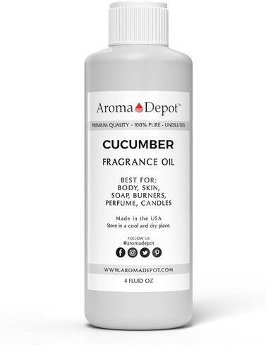 4oz Cucumber Perfume Oil for Making, Body Oil, Soap, Candle Making & Incense. Our Version is a Premium Quality Undiluted & Alcohol Free in Saudi Arabia
