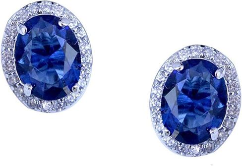 Gold Plated Oval Shaped Swarovski Elements Crystal with Clear Cubic Zirconia Stud Earrings Fashion Jewelry for Women in Saudi Arabia