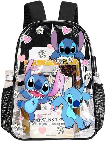 Clear Backpack Transparent Bag for Use in,life,travel,business Trips And Other Scenarios Universal for Boys Girls, 43x32x13cm in Saudi Arabia