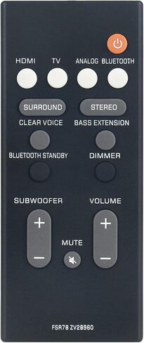 FSR78 ZV28960 Remote Control Replacement fit for Yamaha Sound Bar ATS-1060 YAS-106 ATS-1070 YAS-207 YAS-107 ATS-2070 YAS-CU207 NS-WSW42 ATS1060 YAS106 ATS1070 YAS107 YAS207 Surround Soundbar Speaker in Saudi Arabia
