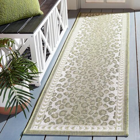 SAFAVIEH Courtyard Collection Accent Rug - 2'3" x 5', Natural & Gold, Non-Shedding & Easy Care, Indoor/Outdoor & Washable-Ideal for Patio, Backyard, Mudroom (CY6100-39) in Saudi Arabia