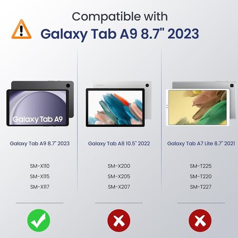واقي شاشة MoKo مكون من قطعتين لهاتف Samsung Galaxy Tab A9 8.7 بوصة 2023، زجاج مقسى عالي الدقة لجهاز Galaxy Tab A9، جراب صديق للخدش، طبقة زجاجية صلابة 9H، شفاف in Saudi Arabia