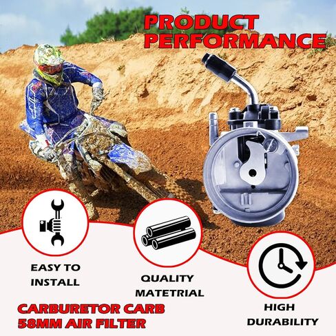 2 Stroke Carb Racing Carburetor 49cc 50cc 66cc 70cc 80cc with Air Filter for 2 Stroke Engine Gas Motor Motorized Moto Bike Bicycle Scooter Moped Dirt Bike Blue in Saudi Arabia