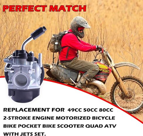 2 Stroke Carb Racing Carburetor 49cc 50cc 66cc 70cc 80cc with Air Filter for 2 Stroke Engine Gas Motor Motorized Moto Bike Bicycle Scooter Moped Dirt Bike Blue in Saudi Arabia