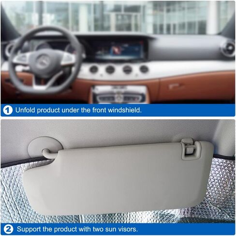 Ovege زجاج أمامي للسيارة مظلة شمسية قابلة للطي للسيارة، مظلة أمامية للنافذة الأمامية، ظلال نافذة السيارة، حماية من الأشعة فوق البنفسجية، قطرة المطر باللون الأزرق 57 بوصة × 27.6 بوصة in Kuwait
