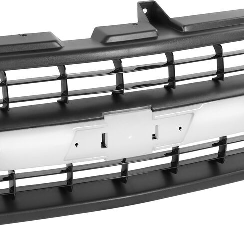 DNA MOTORING OE Style Chrome Bezel Grille Grill مع فتحة شارة متوافقة مع 99-02 Silverado 1500، أسود / كروم، OEM-GR-GM1200425 in Saudi Arabia