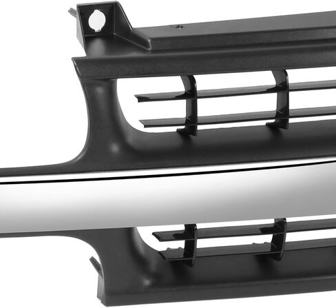 DNA MOTORING OE Style Chrome Bezel Grille Grill مع فتحة شارة متوافقة مع 99-02 Silverado 1500، أسود / كروم، OEM-GR-GM1200425 in Saudi Arabia