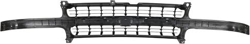 DNA MOTORING OE Style Chrome Bezel Grille Grill مع فتحة شارة متوافقة مع 99-02 Silverado 1500، أسود / كروم، OEM-GR-GM1200425 in Saudi Arabia