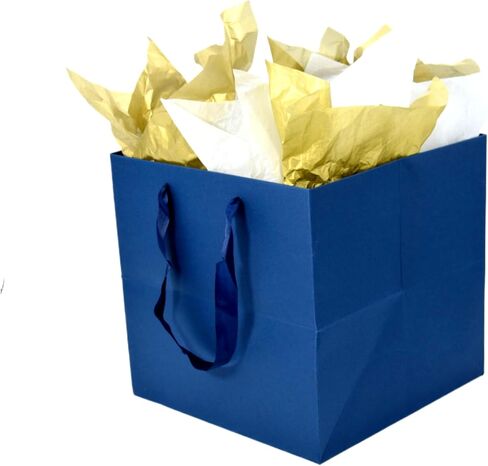 JUNESHE Large Navy Blue Gift Bags with Handles &Tissue Paper, 11.8 inch Square Giant Gift Bag, XL Big Gift Bag Large, Superior Extra Large Gift Bags, Birthday, Wedding Gift Bags Large Size in Saudi Arabia