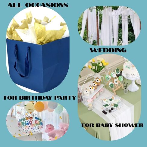 JUNESHE Large Navy Blue Gift Bags with Handles &Tissue Paper, 11.8 inch Square Giant Gift Bag, XL Big Gift Bag Large, Superior Extra Large Gift Bags, Birthday, Wedding Gift Bags Large Size in Saudi Arabia