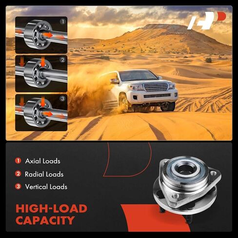 A-Premium Front Wheel Bearing and Hub Assembly with 5-Lug Compatible with Chrysler Sebring 1996-2006, Cirrus 1995-2000, Dodge Stratus 1995-2006, Plymouth Breeze 1996-2000 in Saudi Arabia
