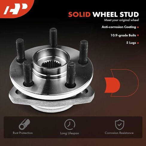A-Premium Front Wheel Bearing and Hub Assembly with 5-Lug Compatible with Chrysler Sebring 1996-2006, Cirrus 1995-2000, Dodge Stratus 1995-2006, Plymouth Breeze 1996-2000 in Saudi Arabia