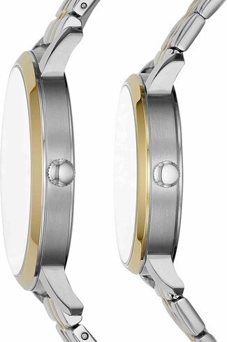 His and Her Lux Luther Three-Hand Two-Tone Stainless Steel Watch Gift Set in Saudi Arabia