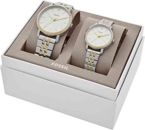 His and Her Lux Luther Three-Hand Two-Tone Stainless Steel Watch Gift Set in Saudi Arabia