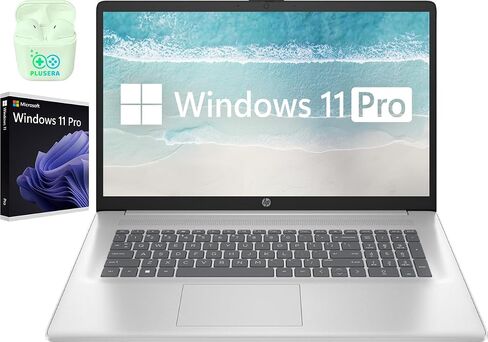 كمبيوتر محمول HP، كمبيوتر محمول للأعمال مقاس 17.3 بوصة FHD، معالج Intel Core i3-1215U سداسي النواة، ذاكرة الوصول العشوائي 32 جيجابايت 1 تيرابايت SSD، كمبيوتر محمول Windows 11 Home مع ترخيص Microsoft Office مدى الحياة، سماعات PLUSERA، فضي in Saudi Arabia