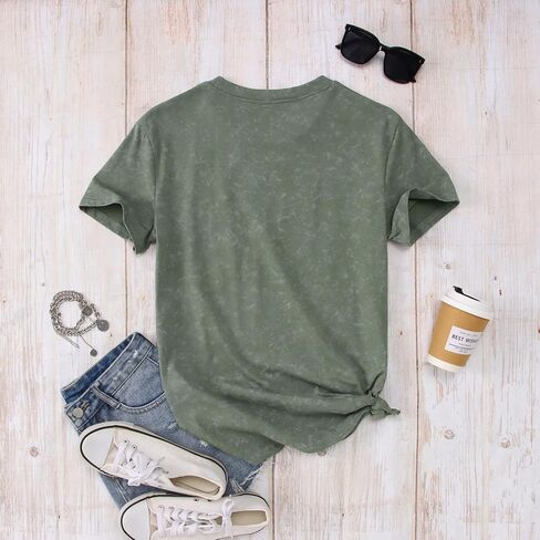 BOUTIKOME Womens Vintage T-Shirt Embroidered Wildflower Shirts Retro Boho Summer Tees with Pocket Casual Short Sleeve Tops in Saudi Arabia