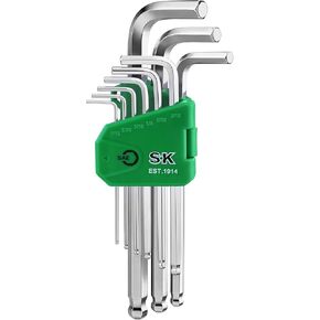 SK 27-Piece Allen Wrench Set, Metric/SAE/Star Hex Key Set, L-Shaped, S2 Steel