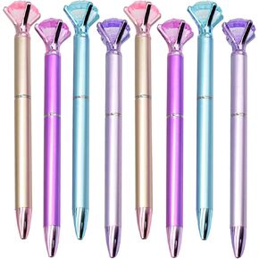 Maydahui 24PCS Diamond Ballpoint Pen Black Ink Retractable Crystal Jewel Pens Bling Metal Design for Girls Women Party Valentine's Day